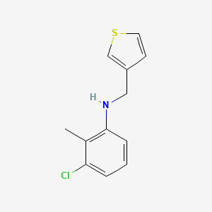 3-chloro-2-methyl-N-(thiophen-3-ylmethyl)aniline