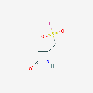 molecular formula C4H6FNO3S B13238625 (4-Oxoazetidin-2-yl)methanesulfonyl fluoride 