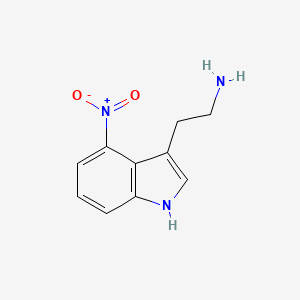 molecular formula C10H11N3O2 B13238626 2-(4-Nitro-1H-indol-3-yl)ethan-1-amine 