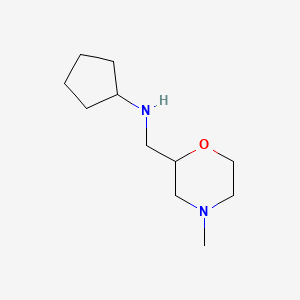 N-[(4-methylmorpholin-2-yl)methyl]cyclopentanamine