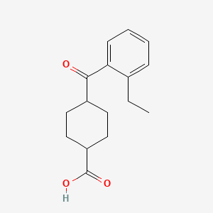 molecular formula C16H20O3 B1323866 顺式-4-(2-乙基苯甲酰)环己烷-1-羧酸 CAS No. 736136-12-2