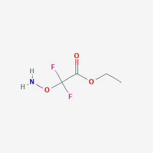 molecular formula C4H7F2NO3 B13238676 Ethyl 2-(aminooxy)-2,2-difluoroacetate 