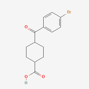 molecular formula C14H15BrO3 B1323869 cis-4-(4-Bromobenzoyl)cyclohexane-1-carboxylic acid CAS No. 736136-15-5