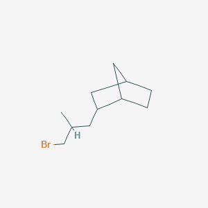 molecular formula C11H19Br B13238690 2-(3-Bromo-2-methylpropyl)bicyclo[2.2.1]heptane 