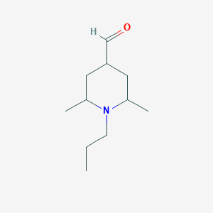 molecular formula C11H21NO B13238704 2,6-Dimethyl-1-propylpiperidine-4-carbaldehyde 