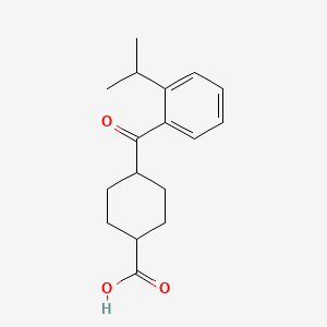 molecular formula C17H22O3 B1323871 cis-4-(2-Isopropylbenzoyl)cyclohexanecarboxylic acid CAS No. 736136-20-2
