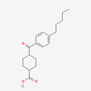 molecular formula C19H26O3 B1323872 cis-4-(4-Pentylbenzoyl)cyclohexanecarboxylic acid CAS No. 736136-21-3