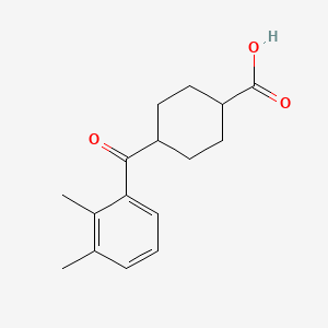 molecular formula C16H20O3 B1323873 cis-4-(2,3-Dimethylbenzoyl)cyclohexane-1-carboxylic acid CAS No. 736136-22-4