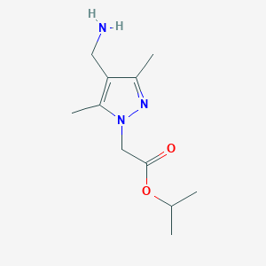 molecular formula C11H19N3O2 B13238768 Propan-2-yl 2-[4-(aminomethyl)-3,5-dimethyl-1H-pyrazol-1-yl]acetate 