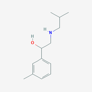 molecular formula C13H21NO B13238774 1-(3-Methylphenyl)-2-[(2-methylpropyl)amino]ethan-1-OL 