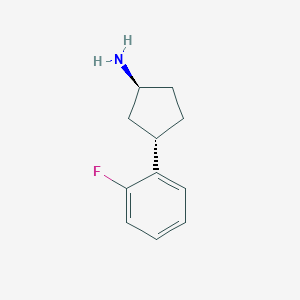 (1S,3S)-3-(2-Fluorophenyl)cyclopentan-1-amine