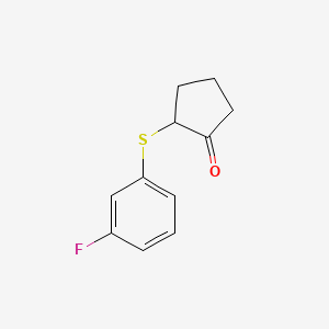 2-[(3-Fluorophenyl)sulfanyl]cyclopentan-1-one