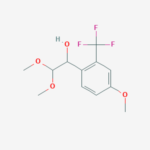 2,2-Dimethoxy-1-[4-methoxy-2-(trifluoromethyl)phenyl]ethan-1-ol