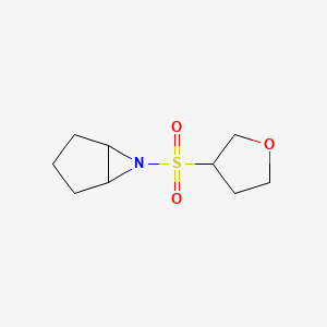 molecular formula C9H15NO3S B13238826 6-(Oxolane-3-sulfonyl)-6-azabicyclo[3.1.0]hexane 