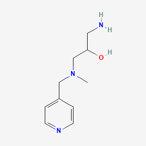 molecular formula C10H17N3O B13238883 1-Amino-3-{methyl[(pyridin-4-yl)methyl]amino}propan-2-ol 