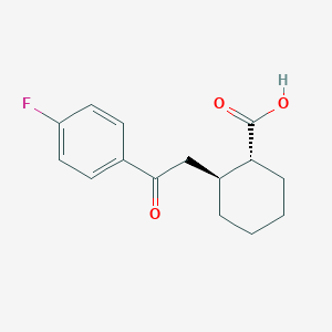 molecular formula C15H17FO3 B1323892 反式-2-[2-(4-氟苯基)-2-氧代乙基]环己烷-1-羧酸 CAS No. 735274-91-6