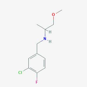 molecular formula C11H15ClFNO B13238931 [(3-Chloro-4-fluorophenyl)methyl](1-methoxypropan-2-yl)amine CAS No. 1249109-10-1