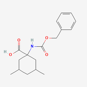 molecular formula C17H23NO4 B13238932 1-{[(Benzyloxy)carbonyl]amino}-3,5-dimethylcyclohexane-1-carboxylic acid 