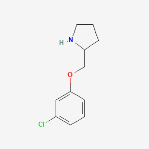 molecular formula C11H14ClNO B13238944 2-(3-Chlorophenoxymethyl)pyrrolidine 