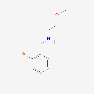 molecular formula C11H16BrNO B13238950 [(2-Bromo-4-methylphenyl)methyl](2-methoxyethyl)amine 