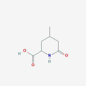 molecular formula C7H11NO3 B13239001 4-Methyl-6-oxopiperidine-2-carboxylic acid 