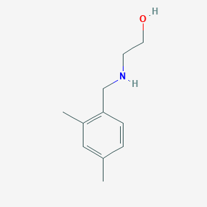 molecular formula C11H17NO B13239016 2-{[(2,4-Dimethylphenyl)methyl]amino}ethan-1-ol 