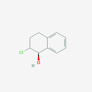 molecular formula C10H11ClO B13239023 (1R)-2-Chloro-1,2,3,4-tetrahydronaphthalen-1-ol 