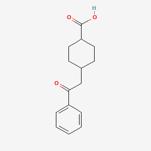 molecular formula C15H18O3 B1323905 反式-4-(2-氧代-2-苯乙基)环己烷-1-羧酸 CAS No. 735275-74-8