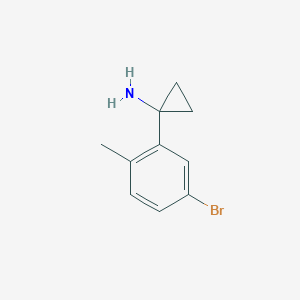 molecular formula C10H12BrN B13239050 1-(5-Bromo-2-methylphenyl)cyclopropan-1-amine 