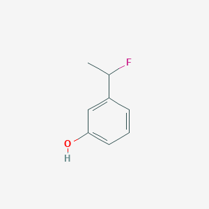 molecular formula C8H9FO B13239085 3-(1-Fluoroethyl)phenol 