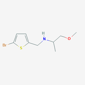 molecular formula C9H14BrNOS B13239089 [(5-Bromothiophen-2-YL)methyl](1-methoxypropan-2-YL)amine 