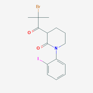 3-(2-Bromo-2-methylpropanoyl)-1-(2-iodophenyl)piperidin-2-one