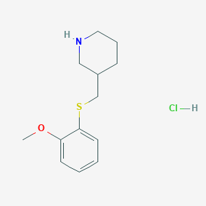 3-{[(2-Methoxyphenyl)sulfanyl]methyl}piperidine hydrochloride