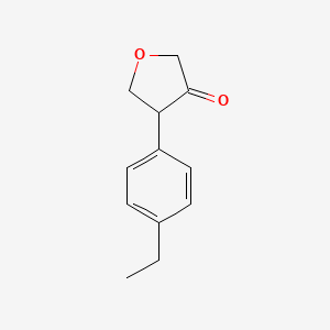 molecular formula C12H14O2 B13239179 4-(4-Ethylphenyl)oxolan-3-one 