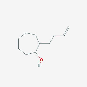 molecular formula C11H20O B13239248 2-(But-3-en-1-yl)cycloheptan-1-ol 