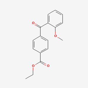 molecular formula C17H16O4 B1323925 4-羰基乙氧基-2'-甲氧基二苯甲酮 CAS No. 746652-02-8