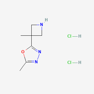 2-Methyl-5-(3-methylazetidin-3-yl)-1,3,4-oxadiazole dihydrochloride