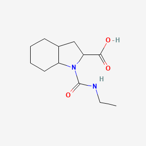 molecular formula C12H20N2O3 B13239309 1-(ethylcarbamoyl)-octahydro-1H-indole-2-carboxylic acid 