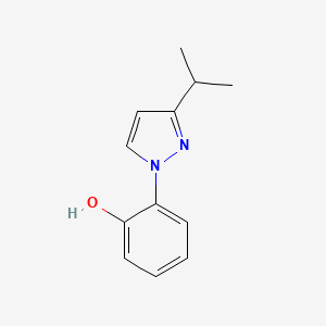 molecular formula C12H14N2O B13239333 2-[3-(propan-2-yl)-1H-pyrazol-1-yl]phenol 