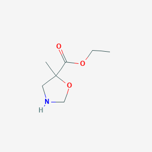 molecular formula C7H13NO3 B13239469 Ethyl 5-methyl-1,3-oxazolidine-5-carboxylate 