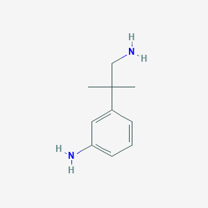 molecular formula C10H16N2 B13239485 3-(1-Amino-2-methylpropan-2-YL)aniline 