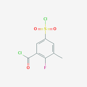 5-(Chlorosulfonyl)-2-fluoro-3-methylbenzoyl chloride