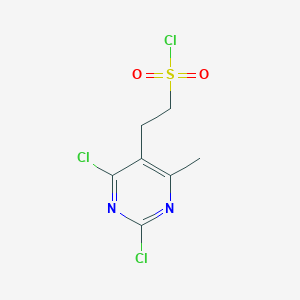 2-(2,4-Dichloro-6-methylpyrimidin-5-yl)ethane-1-sulfonyl chloride