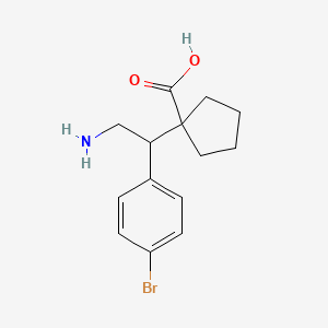 1-[2-Amino-1-(4-bromophenyl)ethyl]cyclopentane-1-carboxylic acid