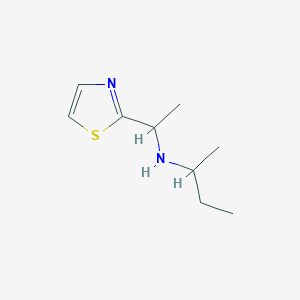 molecular formula C9H16N2S B13239633 (Butan-2-yl)[1-(1,3-thiazol-2-yl)ethyl]amine 