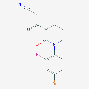 3-[1-(4-Bromo-2-fluorophenyl)-2-oxopiperidin-3-yl]-3-oxopropanenitrile