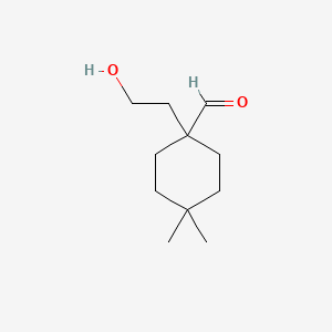 1-(2-Hydroxyethyl)-4,4-dimethylcyclohexane-1-carbaldehyde