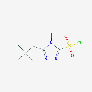 5-(2,2-Dimethylpropyl)-4-methyl-4H-1,2,4-triazole-3-sulfonyl chloride