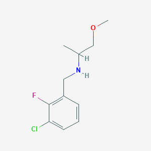 molecular formula C11H15ClFNO B13239773 [(3-Chloro-2-fluorophenyl)methyl](1-methoxypropan-2-yl)amine 