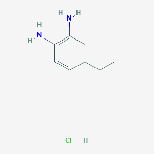 molecular formula C9H15ClN2 B13239804 4-(Propan-2-yl)benzene-1,2-diamine hydrochloride 